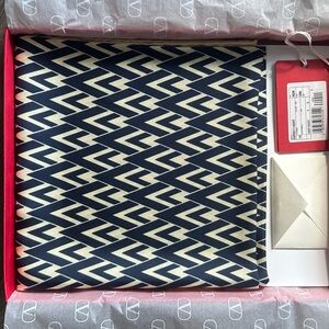 Valentino Black and Cream Zigzag Scarf